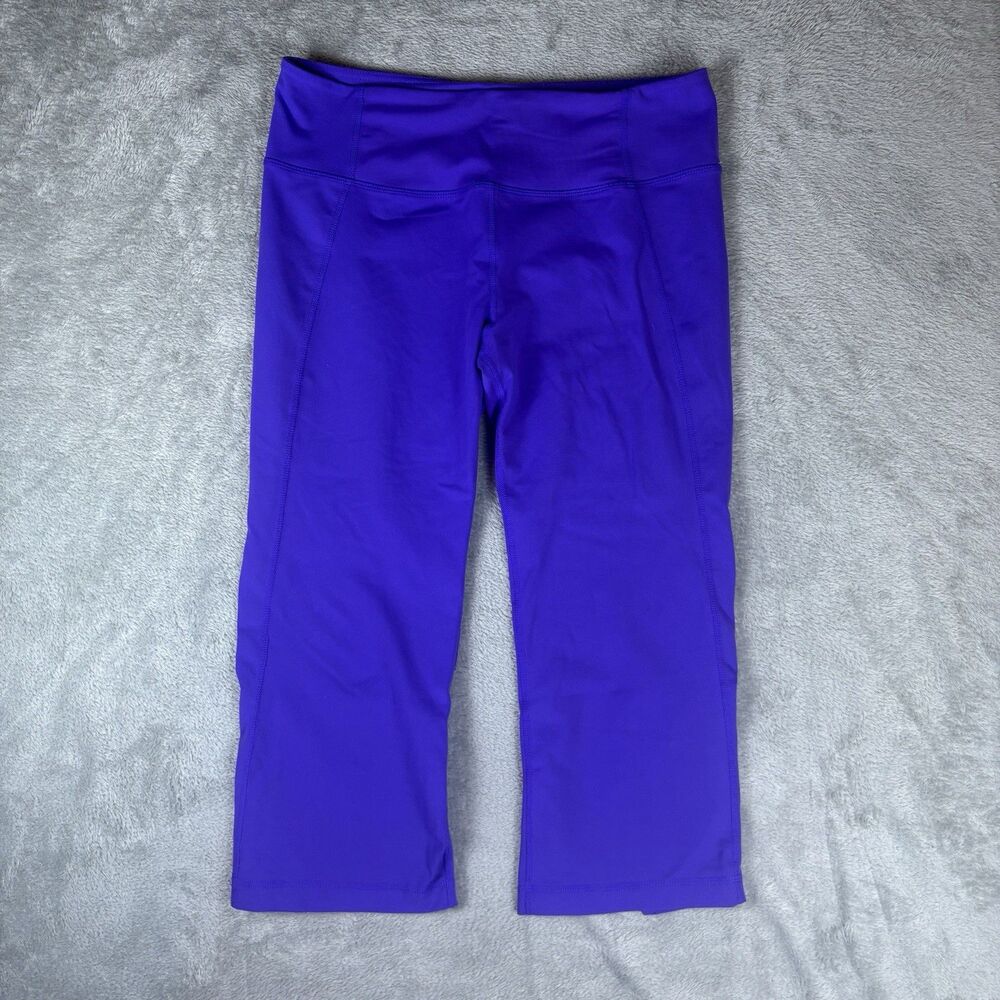 Lululemon Athletica Women's 10 Purple Nylon Stretch Cropped Workout Leggings